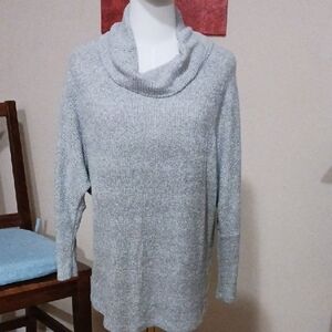 PerSeption Concept Light Gray Cowl Neck Sweater